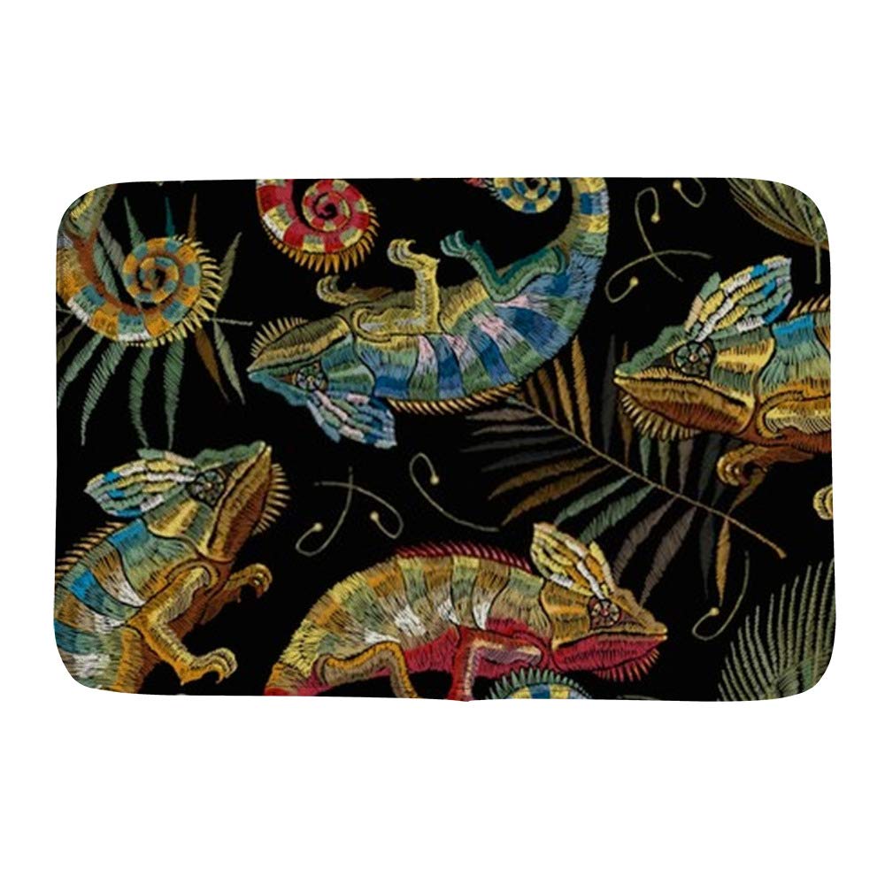 Tapis de bain antidérapant caméléon pour éviter les glissades 91x61 cm