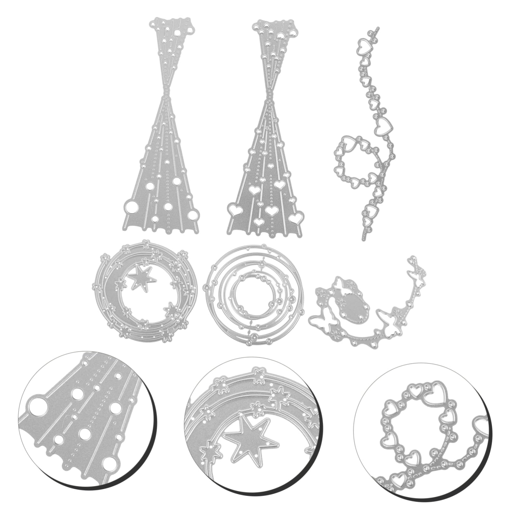 Operitacx 3 Series Troqueles De Metal Para Manualidades Diy De Plantillas Para Cortar Tarjetas Herramientas De Para Decoración De Fiestas Y Scrapbooking 6 Piezas X 3