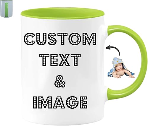 Custom Mug With Pictures - Personalized Coffee Mug With Photo, Text, Logo | Customized Gifts for Men & Women | Taza Personalizada 11oz Tea Cup
