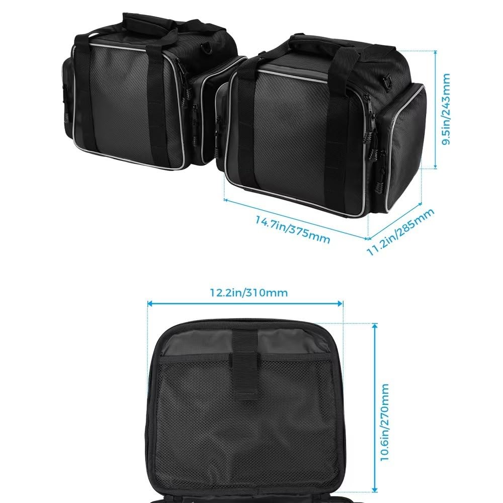Bolsa Baúl Motocicleta para Trike para Glide para Trunk 2009-2020 Bolsa Trasera para Motocicleta Mochila Impermeable Bolsa de Equipaje Bolsas Interiores para sillín Universal Bolsa Viaje Moto