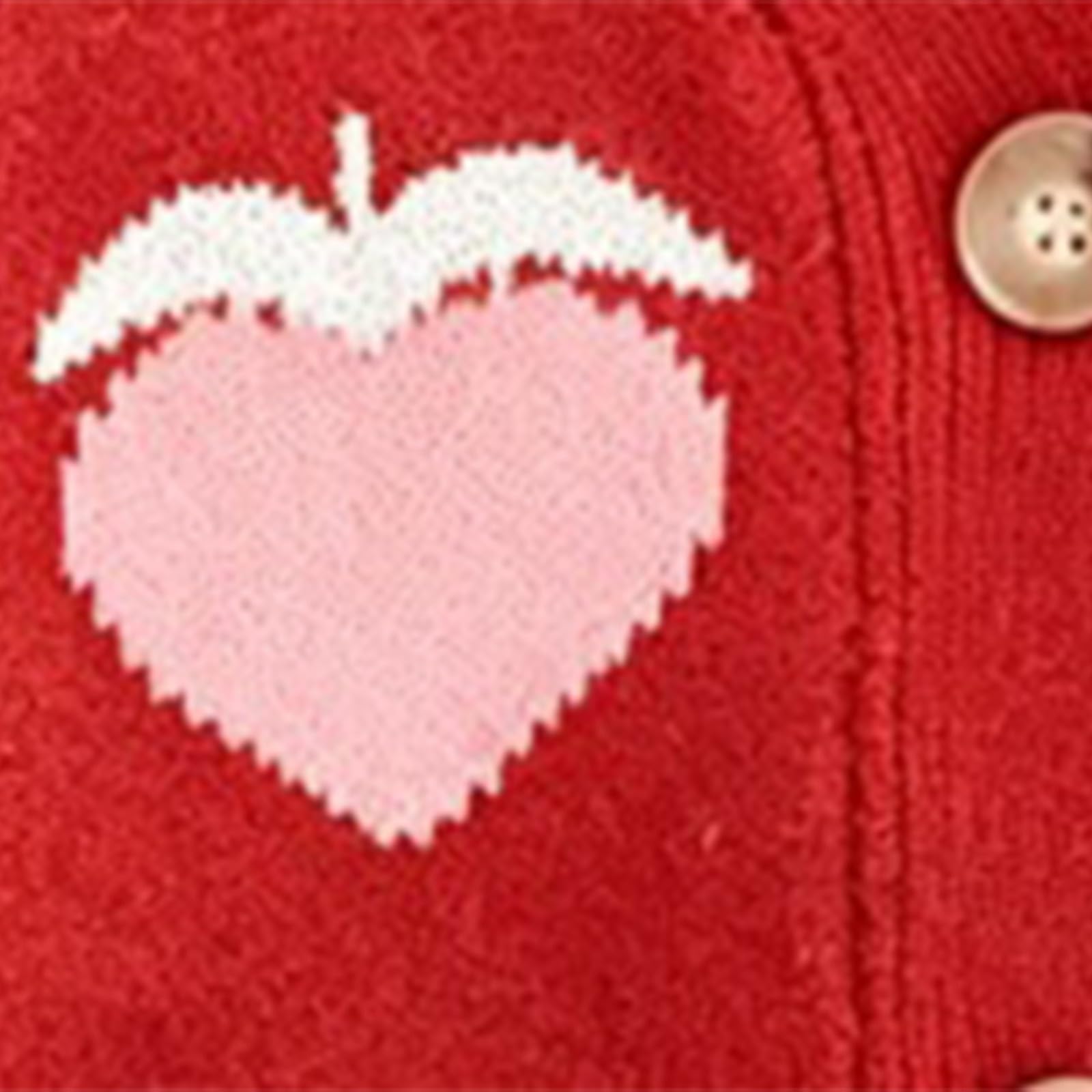 Cárdigans para niñas para primavera y otoño, patrón melocotón chaqueta de