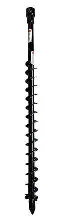 GardenTrax Earth Auger Spiral Drill Bit 2 x 36, Post Hole Digger with 7/8" Drive Drill