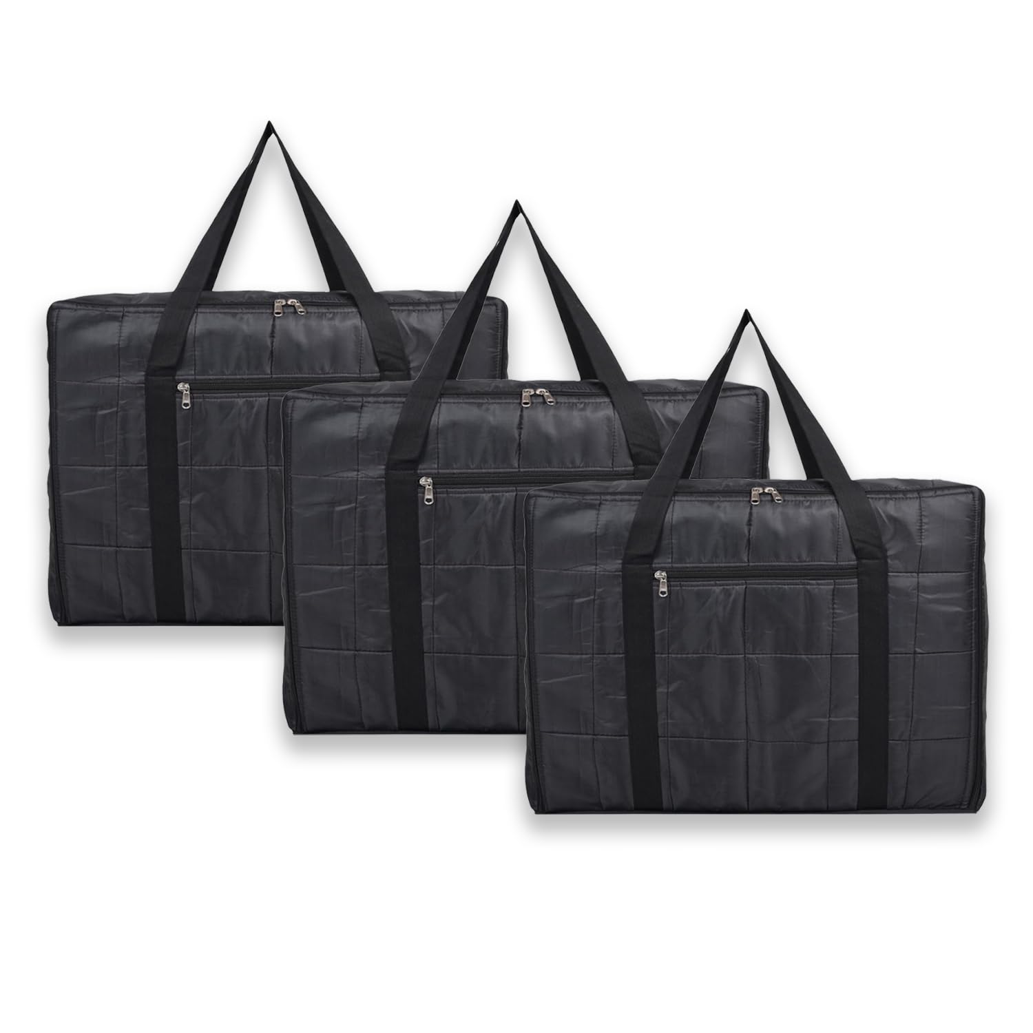 Kuber Industries Storage Bag | Clothes Storage Bag | Parachute Underbed Storage Bag | Storage Bag with Zipper | Wardrobe Organizer with Handle | Travel Small Underbed Bag | Pack of 3 | Black (B0CRVS99MV) Amazon Price History, Amazon Price Tracker