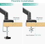 WALI Single Arm Laptop and Monitor Desk Mount (GSMP001NLP), Black | 2-in-1 Adjustable Monitor Arm with Laptop Tray, Fits for 17" Notebook and Up to 32" Screen, Holds 10-12kg, VESA 75x75 100x100