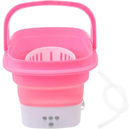 Gadpiparty Mini Lavadora Lavadora Portátil Lavandería Máquina Plegable Compacto Automático Ahorro de Agua Electricidad Enchufe
