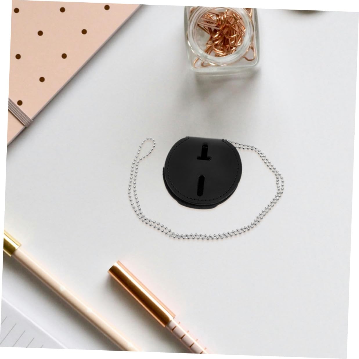 Porta Badge in Pu con Clip, 7 Pezzi Nero per Eventi