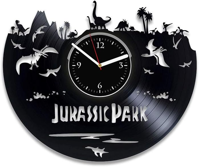 Clock Jurassic Park Vinyl Record Clock Jurassic World Wall