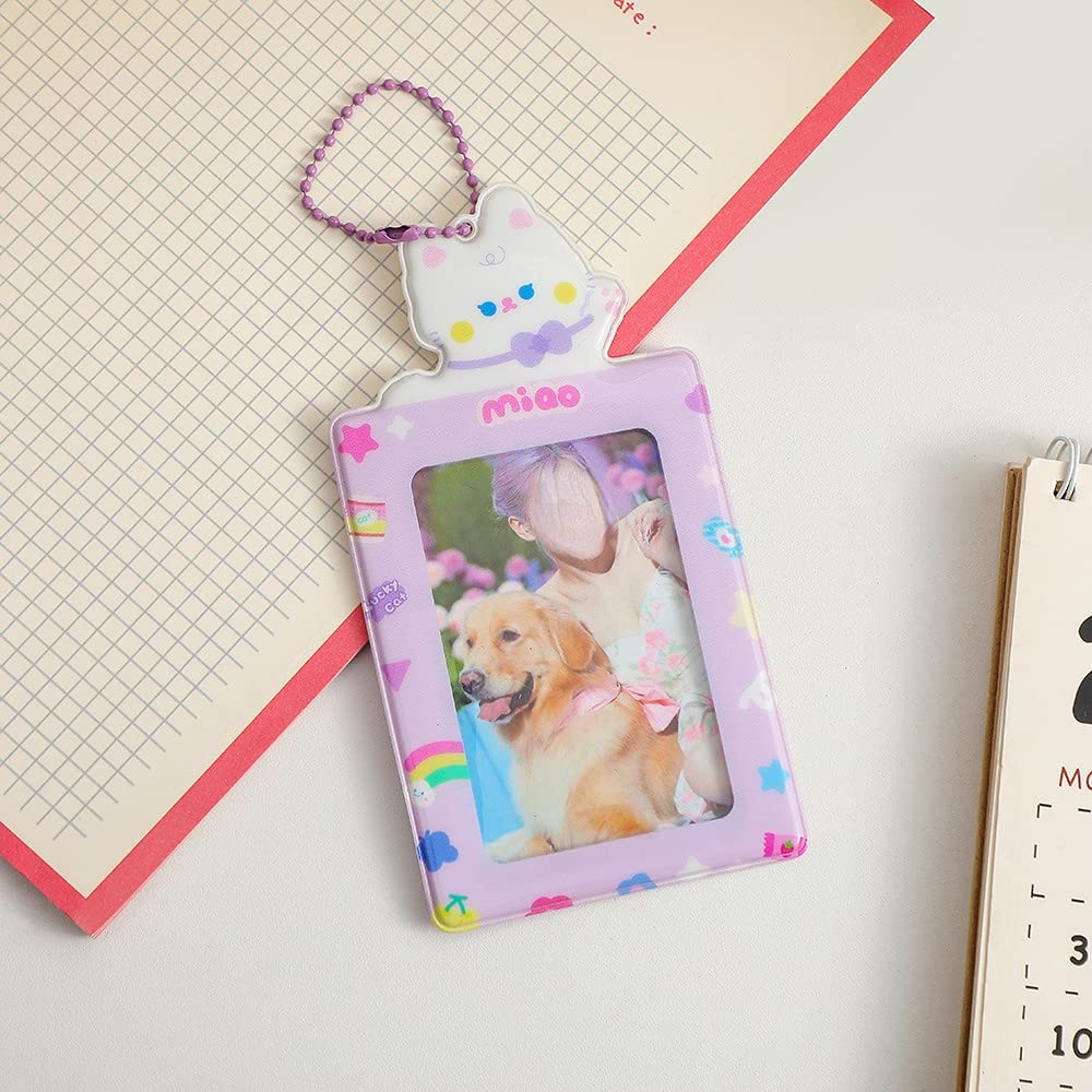 Amazon.com: Kpop Photocard Holder with Keychain Y2K Kawaii Cartoon