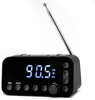 PUSOKEI Digital Alarm Clock Radio for Bedroom,FM DAB Radio Clock with Dual USB Emergency Charging Port,Sleep Timer,Dual Alarm Clocks,Independent Alert Button