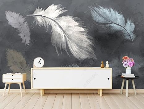 Amazon 壁画3d写真の壁紙 水彩フェザーヴィンテージ 壁紙寝室のリビングルームの背景の壁の装飾の壁画 壁紙 Amazon 壁画3d写真の壁紙 水彩フェザーヴィンテージ 壁紙寝室のリビングルームの背景の壁の装飾の壁画 壁紙