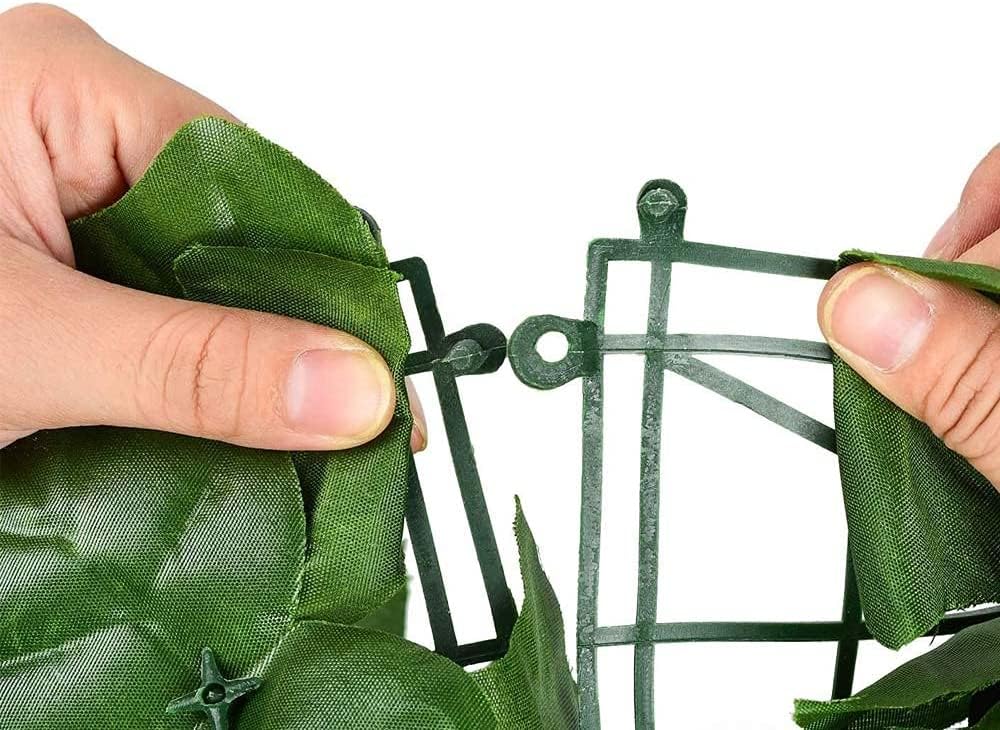 Bricozone Siepe Artificiale Edera Verde In Fibra Di Poliestere E Pvc Resistente Ai Raggi Uv Frangivista Decorativa Da Esterno E Interno Per Balcone Terrazzo Recinzione Giardino (1 x 3 metri)