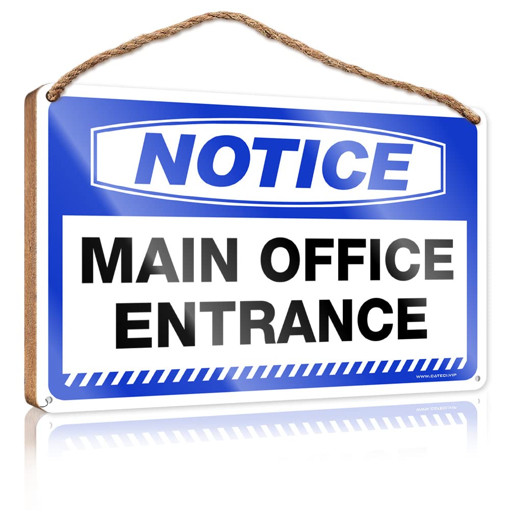 Dtha Men's One Color Wall Hanging Decor Notice Main Office Entrance Wooden Sign Pool Decorations Outdoor Boss Day Gifts(15X28cm)