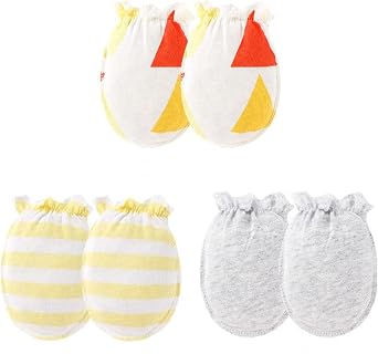 Unisex Baby Cotton Scratch Mittens For Newborn Baby Boys Girls Mittens Accessory 0-6 Months