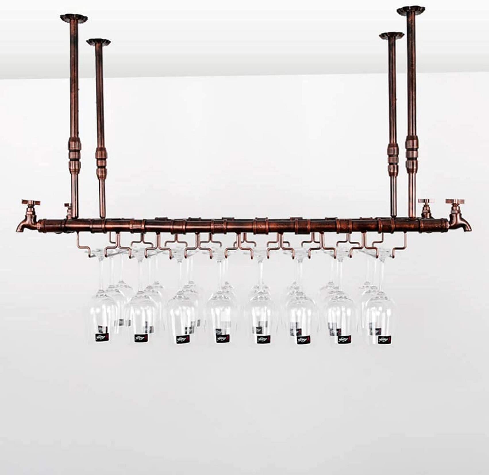 Porte-verre à vin en fer forgé marron pour éviter la casse des verres