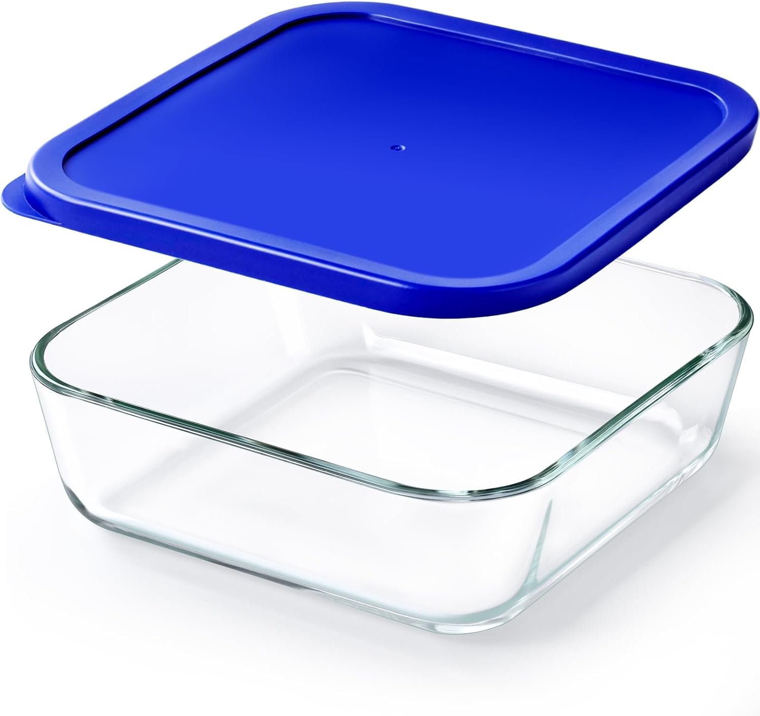 NUTRIUPS Glass Baking Dish with Lid, 8x8 Square Borosilicate, Meal Prep