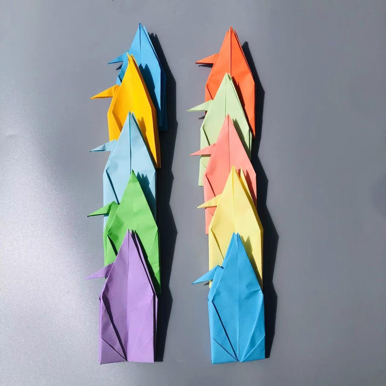 100PCS Premade Origami Paper Cranes 25CM/10" Big Size Paper Made Folded Origami Cranes Handmade 1000 Japanese Cranes DIY Mobile String Garland for Wedding Party Favor Table Centerpieces (100)
