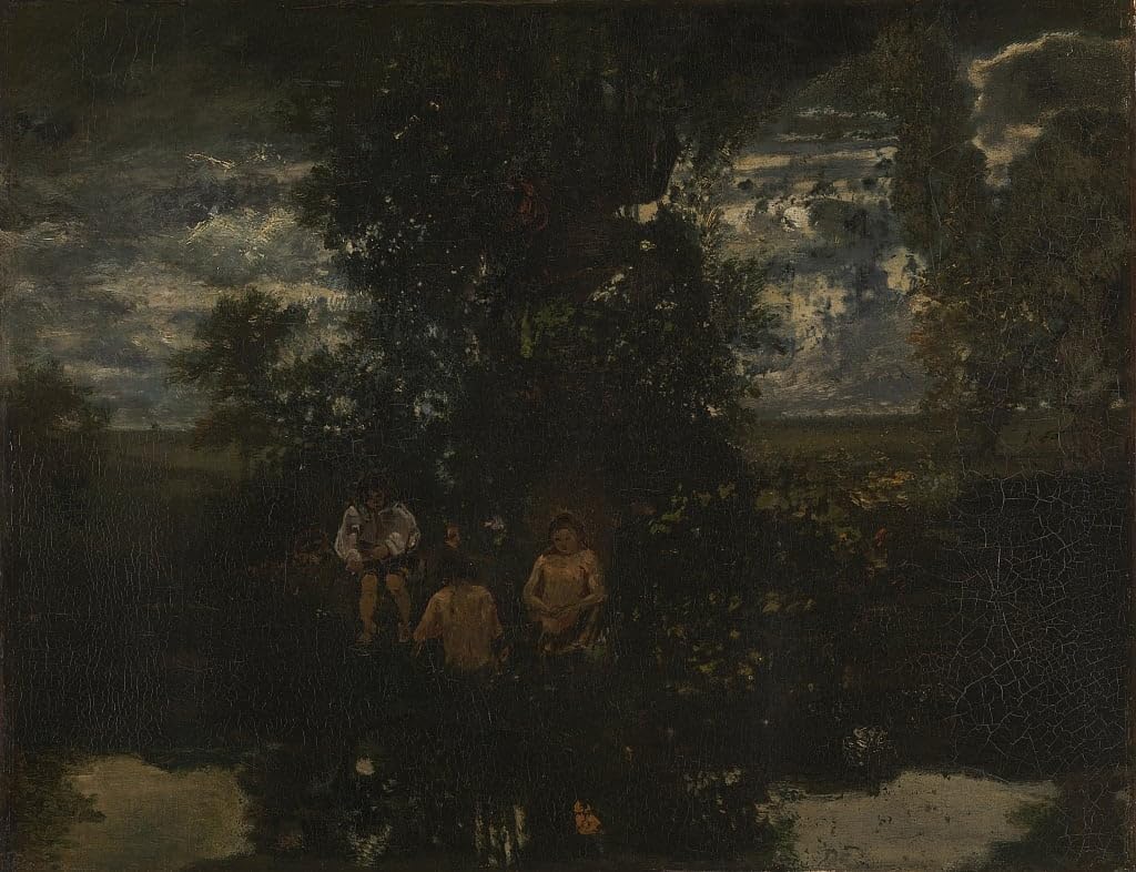 Tableau Clair de lune les baigneuses de Rousseau impression d'art mural 60x90cm - 5