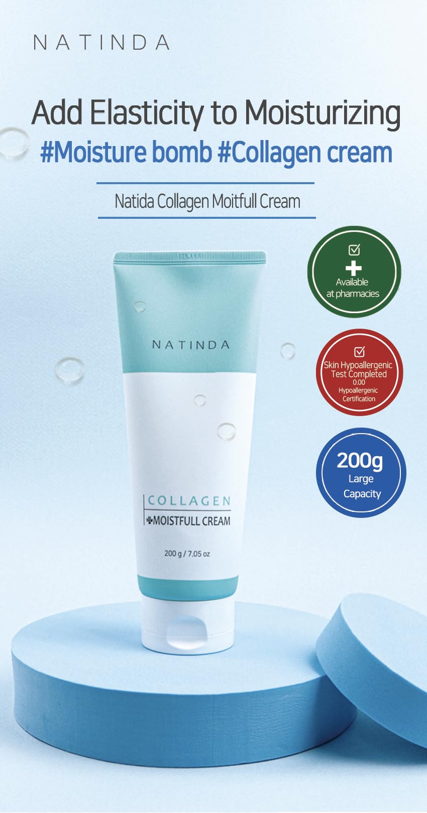 NATINDA Collagen Moistfull Cream with Marine Collagen (200gr) - Image 2
