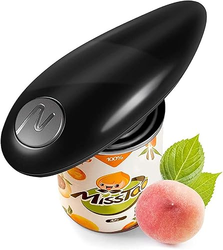 Miniatura 1 de Rehomy El abrelatas eléctrico sin bordes afilados abre automáticamente la mayoría de latas, interruptor de un solo toque con diseño ergonómico,