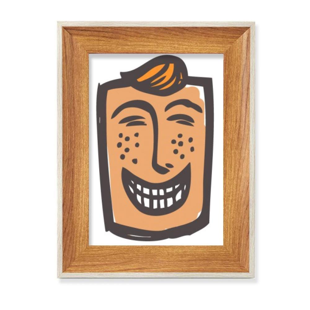 Croquis rire résumé cadre de photo en bois affichage tableau art peinture idée cadeau originale