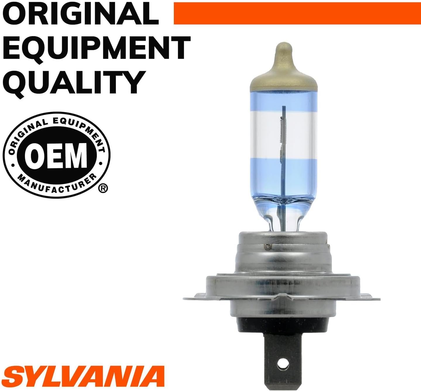 SYLVANIA - H7 SilverStar Ultra - High Performance Halogen Headlight Bulb, High Beam, Low Beam and Fog Replacement Bulb, Brightest Downroad with Whiter Light, Tri-Band Technology (Contains 2 Bulbs)