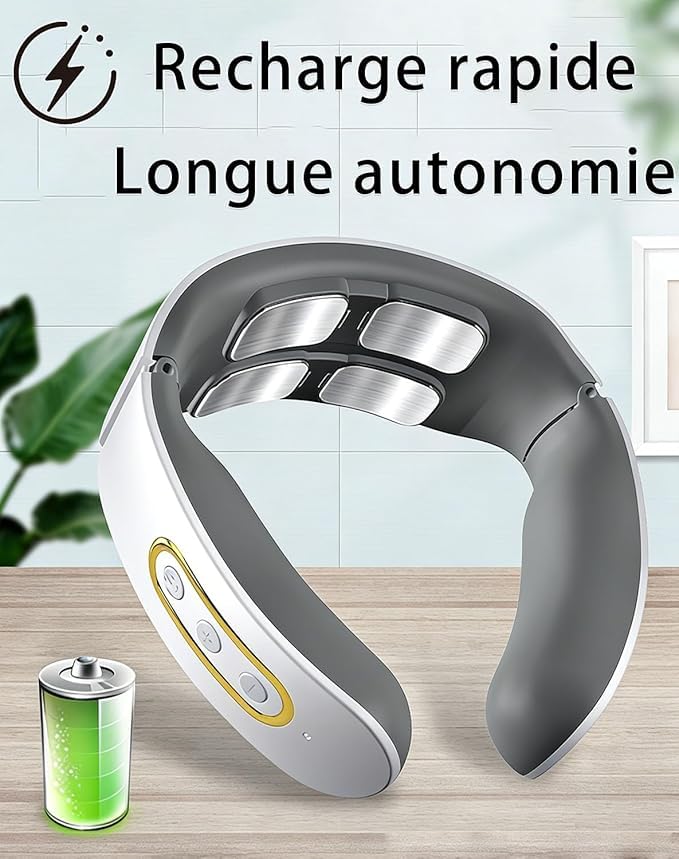 NeuroNeck Pro Solution 11 En 1 Pour La Nuque, Neuronek Pro Cervicales 6 Têtes 9 Niveaux D'intensité, Ultra-léger Chaleur Constante À 42 °C, Pour Une Utilisation À Domicile (#A)