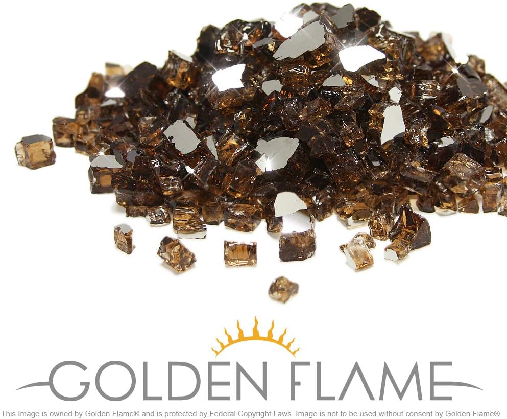 Golden Flame 20-Pound (Fire Glass) 1/2-Inch Rich-Copper Reflective