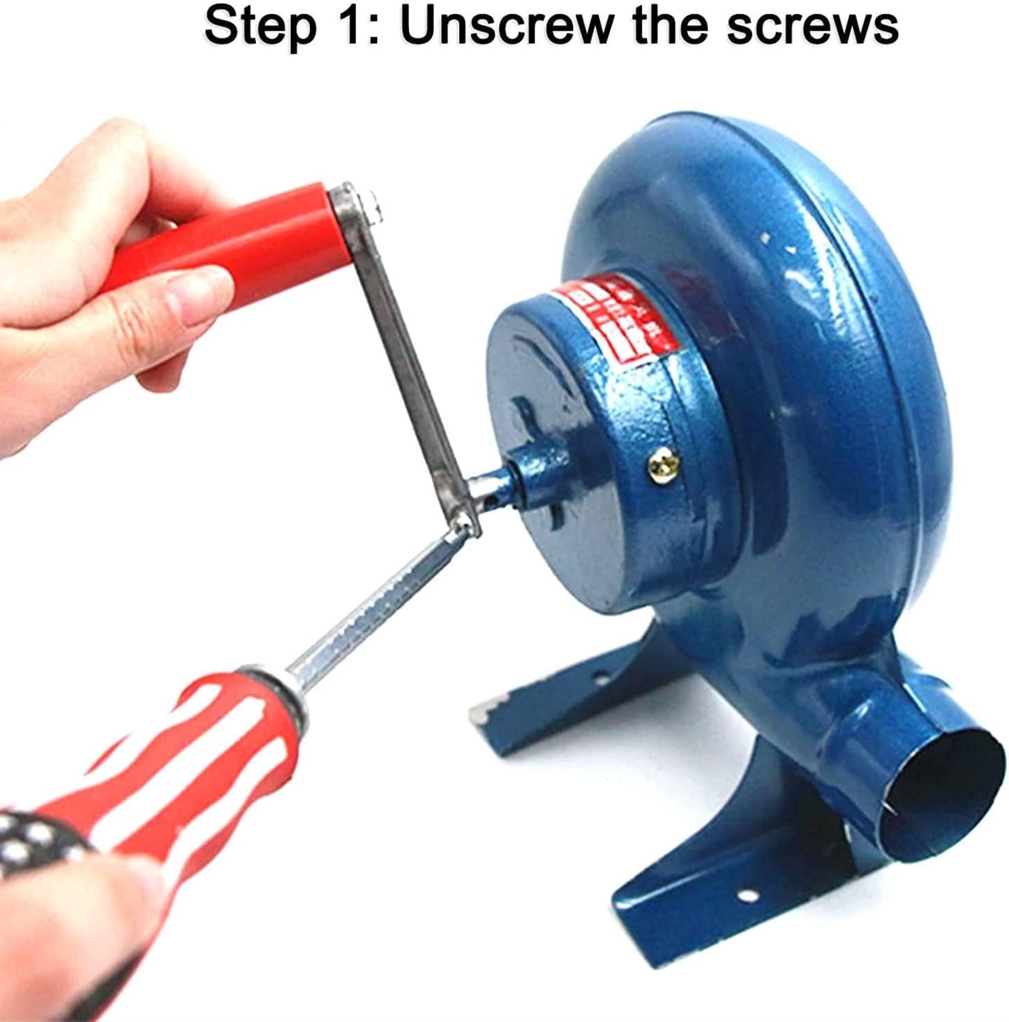 BBQ Commercial Inflatable Blower Hand Crank Blower - Hand Blower, Hand Crank Forge Blower Manual Bellows Outdoor Cooking Barbecue Fan, for Camping/Picnic/Out,80W