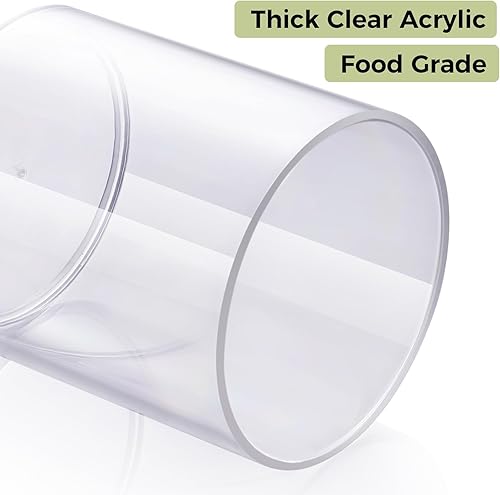 Miniatura 9 de Paquete de 4 Dispensadores Acrílicos de Hisopos para Hisopos de Algodón, Bolas, Almohadillas, Palillos de Hilo Dental - Juego de Frascos