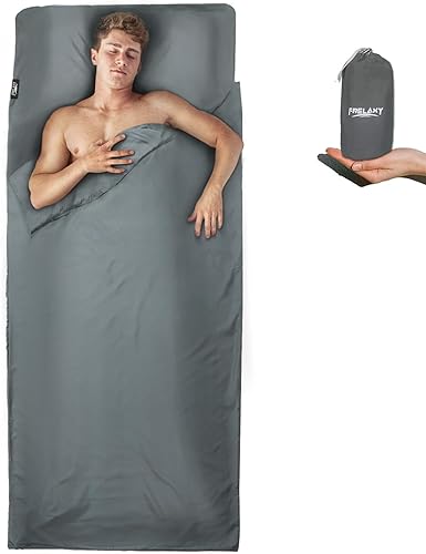 Frelaxy Forro de saco de dormir, sábana de viaje XL y sábana de campamento para mochileros, hoteles, hostales y viajes, cómodo y de fácil cuidado,