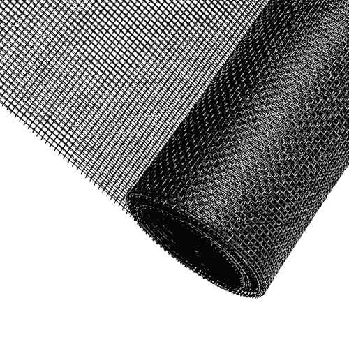 GLQ - Mosquitera para ventana de 120 cm x 250 cm, protección contra insectos por metros, mosquitera recortable, mosquitera de fibra de vidrio para ventanas y puertas (negro)