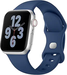 Silicone Band Compatible with Apple Watch Bands for Women 40mm 44mm 45mm 46mm 38mm 41mm 42mm 49mm Ultra Men, Sport Strap for iWatch Bands Series 10 9 8 7 6 5 4 3 SE