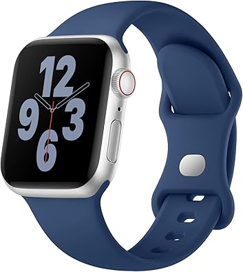 Silicone Band Compatible with Apple Watch Bands for Women 40mm 44mm 45mm 46mm 38mm 41mm 42mm 49mm Ultra Men, Sport Strap for iWatch Bands Series 10 9 8 7 6 5 4 3 SE