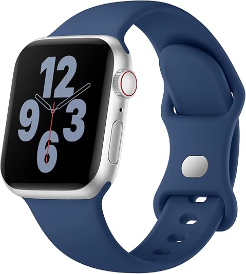 Silicone Band Compatible with Apple Watch Bands for Women 40mm 44mm 45mm 46mm 38mm 41mm 42mm 49mm Ultra Men, Sport Strap for iWatch Bands Series 10 9 8 7 6 5 4 3 SE