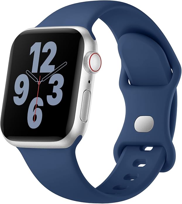 Silicone Band Compatible with Apple Watch Bands for Women 40mm 44mm 45mm 46mm 38mm 41mm 42mm 49mm Ultra Men, Sport Strap for iWatch Bands Series 10 9 8 7 6 5 4 3 SE