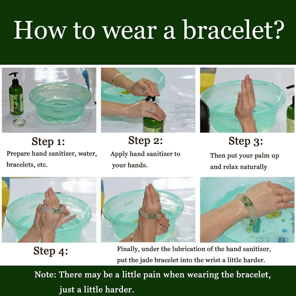 Bracciale Rigido In Giada Naturale Verde Chiaro – Portafortuna Cinese Con Portagioielli – 62 Mm - 3