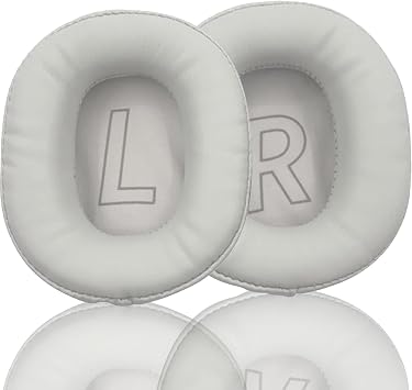 Replacement Ear Pads, Compatible with Edifier Hecate G2 Headphones. New Soft Protein Leather Combined with high-Density Memory Foam, 1 Pair of Replacement Ear Pads Off-White
