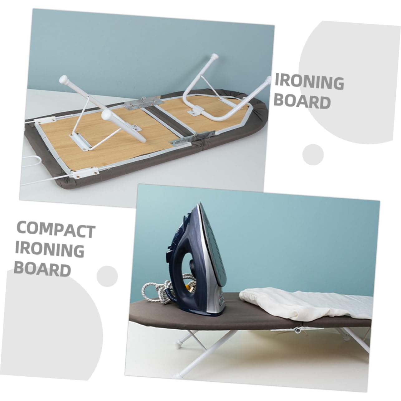 Ciieeo Tabla de Planchar Plegable para Ropa Mini Soporte Estable y Fácil Transporte para Hogar