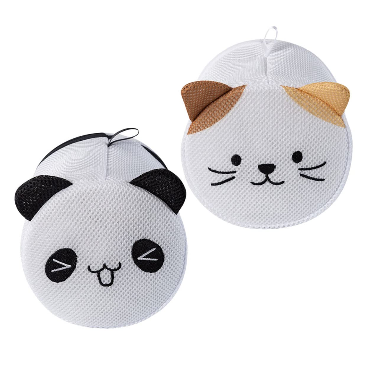 DOITOOL 6pezzi Borsa Per Lavaggio Rete Con Cerniera Sacchetto Per Biancheria e Lavatrice Per Calze Guanti e Intimo Design Carino Tema Gatto Per Viaggi e Campeggio