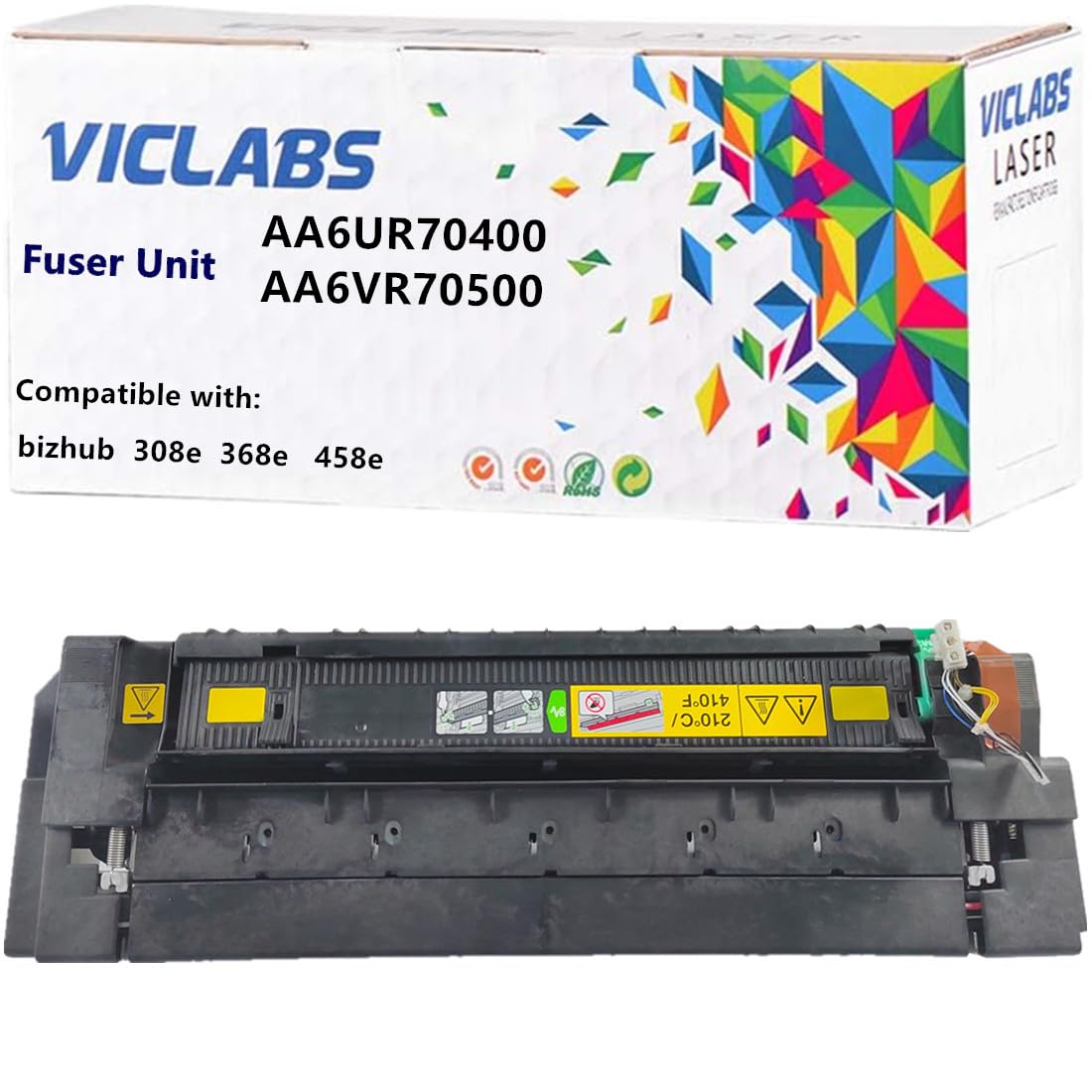 VicLabs AA6UR70400 fuser Unit Replacement for Konica Minolta AA6UR70400 AA6VR70500 fuser Unit for use in Konica Minolta bizhub 308e 368e 458e Printers,110V (1- Pack)