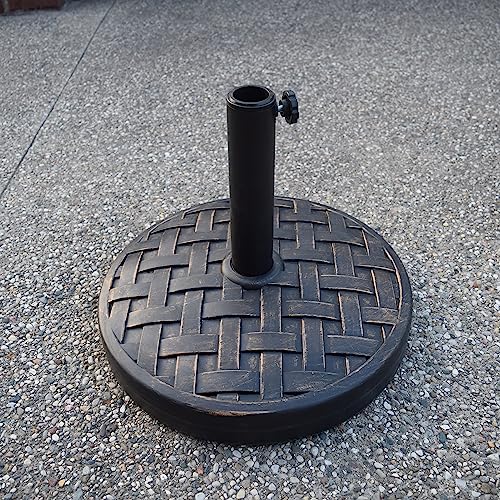 Image of Oakland Living Cast Iron and Concrete Umbrella Stand, Antique Black, 40 lb.