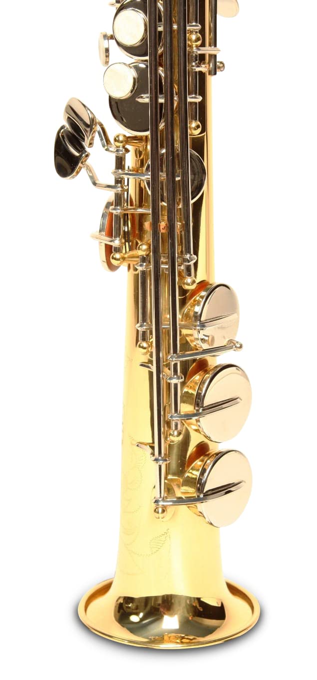 Original SYMPHONIE WESTERWALD DESIGN Sopransaxophon/Sopran Saxophon, Gold/Silber, inkl. Luxus-Hartschalenkoffer und Zubehör, Neu