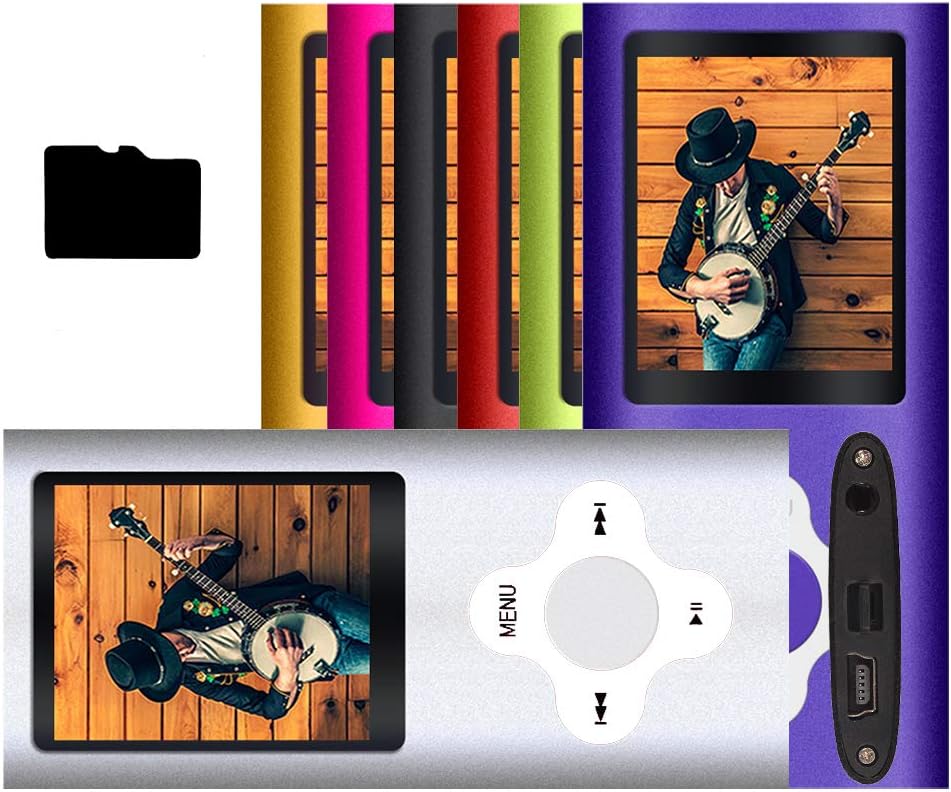 G.G.MartinsenVersatile MP3/MP4 Player with a Micro SD Card, Support Photo Viewer, Mini USB Port 1.8 LCD, Digital MP3 Player, MP4 Player, Video/Media/Music Player (LightSilver)