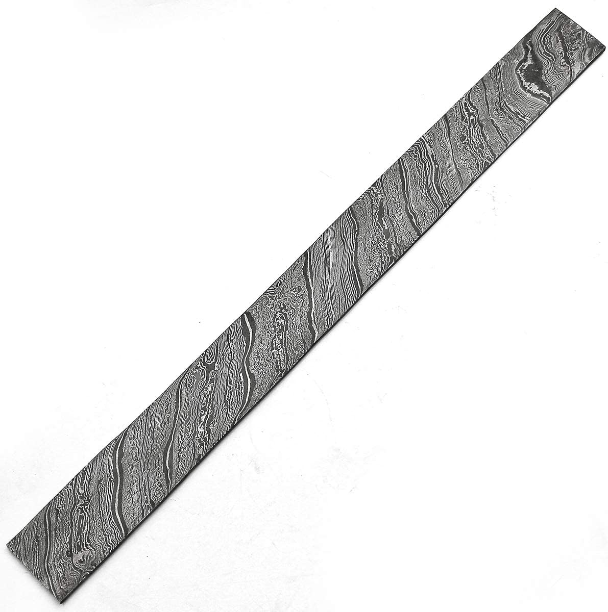 PAL 2000 KNIVES Billetta di Damasco per la fabbricazione di coltelli - Barra Black Line Twist 38 cm x 7 cm x 2mm 9994