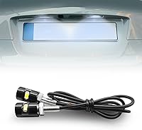 Vista 1 de 2 luces para matrícula, súper brillante de 12 V, bombilla LED blanca de tornillo de matrícula, resistente al agua, bombilla LED de aluminio negro
