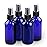 Wedama Mini Glass Spray Bottles 2 oz, Empty with Funnel Dropper, Fine Mist for Hair, Travel, Plants, Cleaning Solutions and Skin Care (4 Pack Blue)