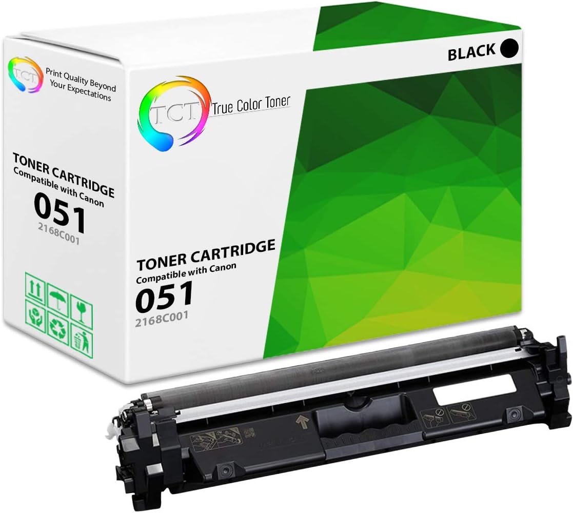 TCT 051 Toner Cartridge - Compatible Replacement for Canon 051 2168C001 Black Works with Canon imageCLASS MF264dw MF267dw MF269dw LBP162dw Printers (1,700 Pages)