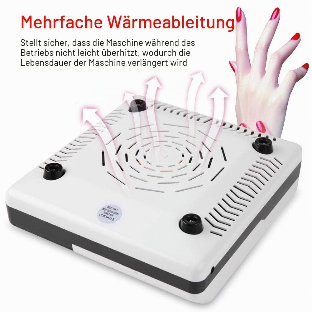 60W 2 In 1 Nagelstaubsauger, Sun Nail Nagel Staubabsauger, Professioneller Nagelstaubsammler, Verbesserter Pulverreiniger für Nagel/Maniküre/Nail Art/Pediküre(01)