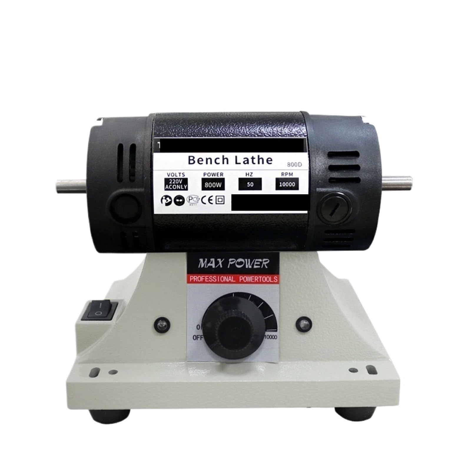 CUDTAPI 800W High-Power Bench Grinder Electric Eoodworking Jade Carving Polishing Machine Grinder 0.3-4mm Flexible Shaft Handle(Only machine)