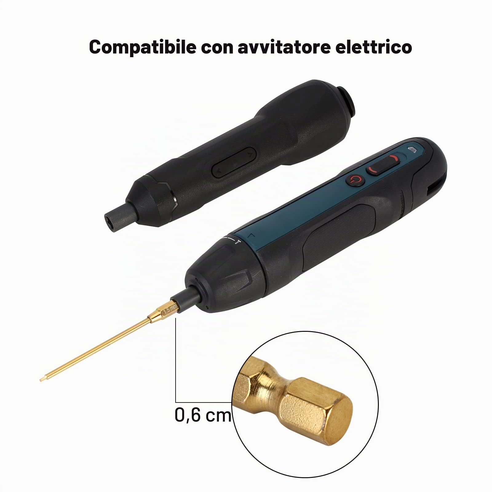 INJORA RC Cacciaviti 4 in 1 Esadecimale Cacciavite Kit Attrezzi 1.5mm 2.0mm 2.5mm 3mm con 12mm Esagonale per Traxxas TRX4 Arrma Elicottero Drone Boat